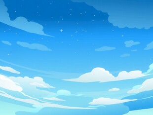 卡通蓝色天空儿童画背景图