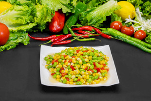 玉米炒青豆  两亩地