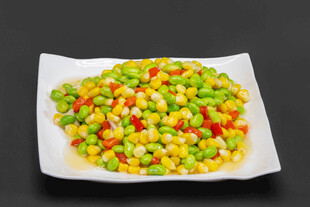 玉米炒青豆  两亩地