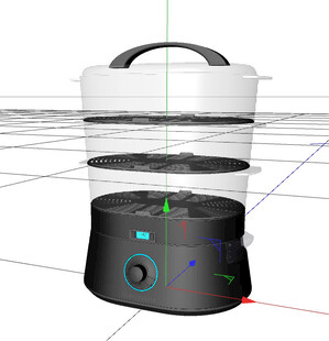 C4D模型 蒸锅