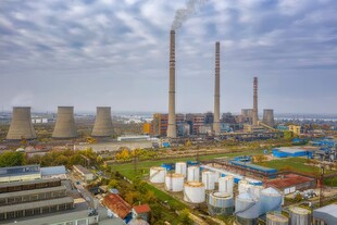 火力发电站燃煤发电厂冷却塔图片