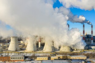 火力发电站燃煤发电厂冷却塔图片