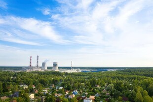 火力发电站燃煤发电厂冷却塔图片