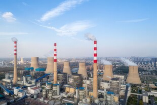 火力发电站燃煤发电厂冷却塔图片