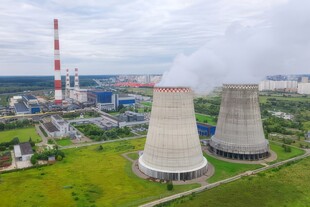 火力发电站燃煤发电厂冷却塔图片