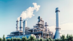 火力发电站燃煤发电厂冷却塔图片