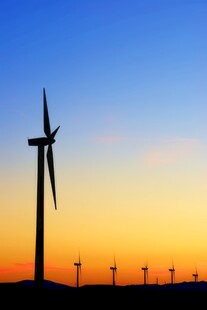 风力风能发电站风车清洁能源