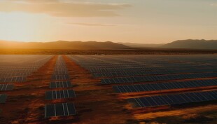 太阳能发电站硅板发电清洁能源