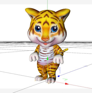 C4D模型 老虎