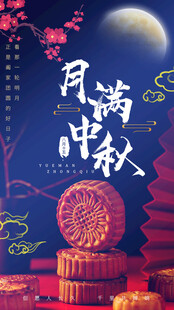 中秋节日海报展板