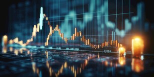 财务数据图表统计全息影像