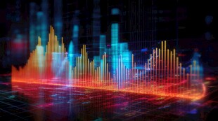 财务数据图表统计全息影像