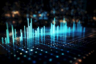 财务数据图表统计全息影像