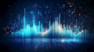 财务数据图表统计全息影像