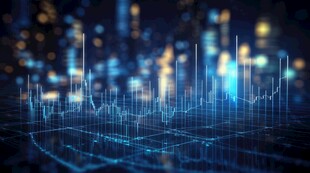 财务数据图表统计全息影像