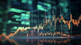 财务数据图表统计全息影像