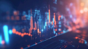 财务数据图表统计全息影像