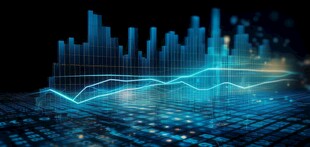 财务数据图表统计全息影像