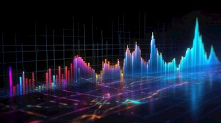 财务数据图表统计全息影像