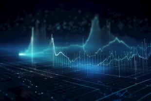 财务数据图表统计全息影像