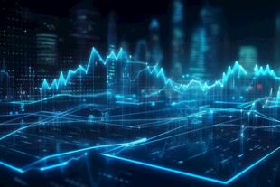 财务数据图表统计全息影像