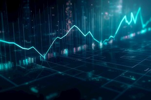 财务数据图表统计全息影像