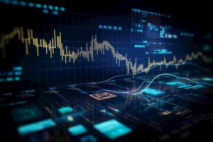 财务数据图表统计全息影像