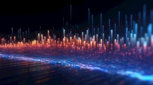 财务数据图表统计全息影像