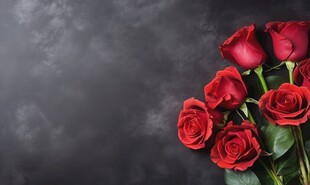 红玫瑰礼物蝴蝶结情人节素材图片