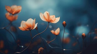 清爽鲜花花瓣花朵露珠背景图