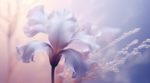 清爽鲜花花瓣花朵露珠背景图