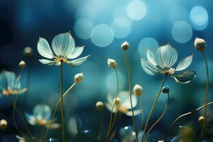 清爽鲜花花瓣花朵露珠背景图