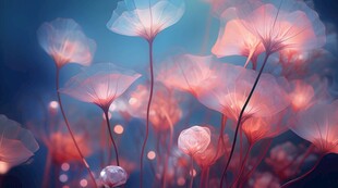 清爽鲜花花瓣花朵露珠背景图