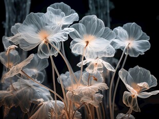 清爽鲜花花瓣花朵露珠背景图