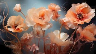 清爽鲜花花瓣花朵露珠背景图