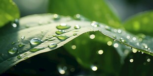 清爽荷叶叶子四叶草铜钱草露珠