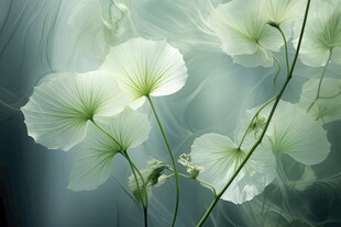 优雅抽象花朵炫彩渐变背景图