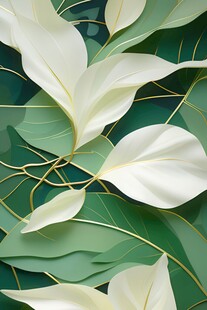 优雅抽象花朵炫彩渐变背景图