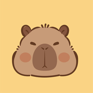 卡皮巴拉 水豚插画 卡通水豚 