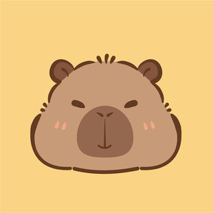 卡皮巴拉 水豚插画 卡通水豚 