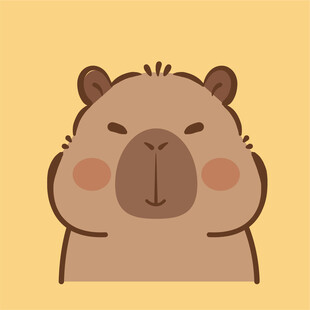 卡皮巴拉 水豚插画 卡通水豚 