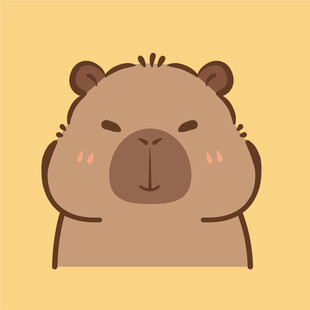 卡皮巴拉 水豚插画 卡通水豚 