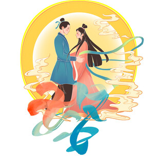 七夕情人节古风素材