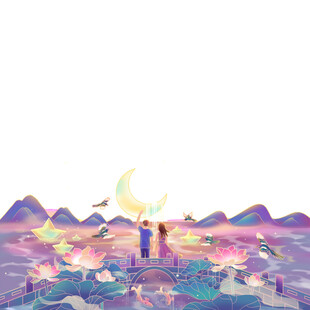 七夕情人节素材