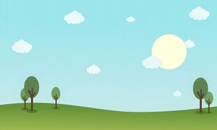 春光明媚户外风景鲜花草地