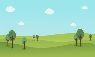 春光明媚户外风景鲜花草地