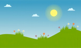 春光明媚户外风景鲜花草地