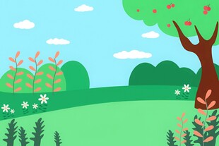 春光明媚户外风景鲜花草地