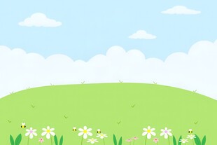 春光明媚户外风景鲜花草地