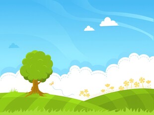 春光明媚户外风景鲜花草地